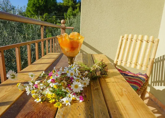 Villa Anio - Rustic Modern With Sea And Mountain View Terrace Svoronata
